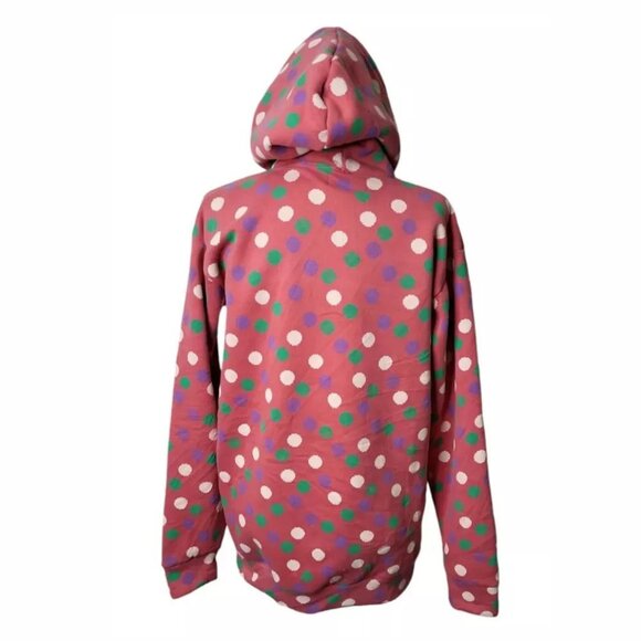 Finis Couture Women's Hoodie Size L Fleece Polka Dot Pull Over - Picture 5 of 7